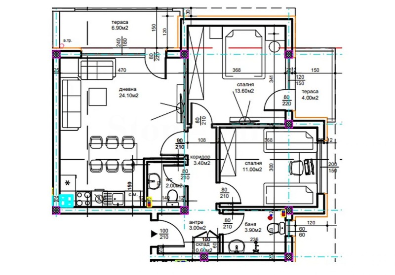 Продава 3-СТАЕН, гр. Пловдив, Беломорски, снимка 3 - Апартаменти - 53107572