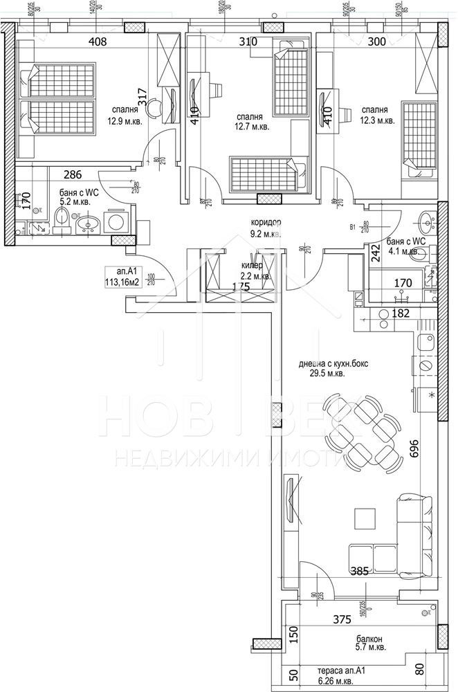 De vânzare  3 dormitoare Varna , Vâzrajdane 1 , 125 mp | 13160145 - imagine [6]