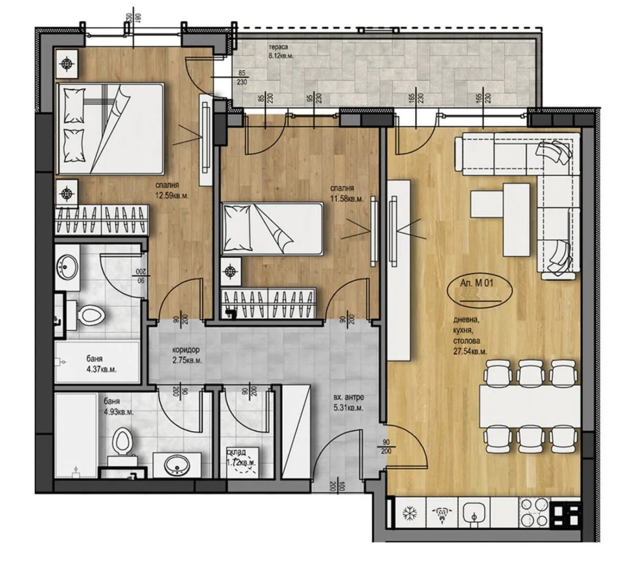 Продава 3-СТАЕН, гр. Пловдив, Христо Смирненски, снимка 2 - Апартаменти - 49283642