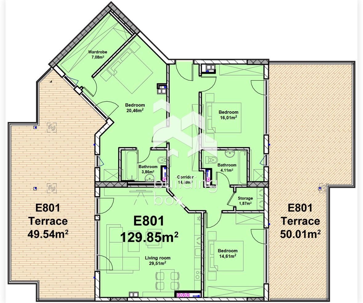 Продава 4-СТАЕН, гр. София, Полигона, снимка 3 - Апартаменти - 53901190