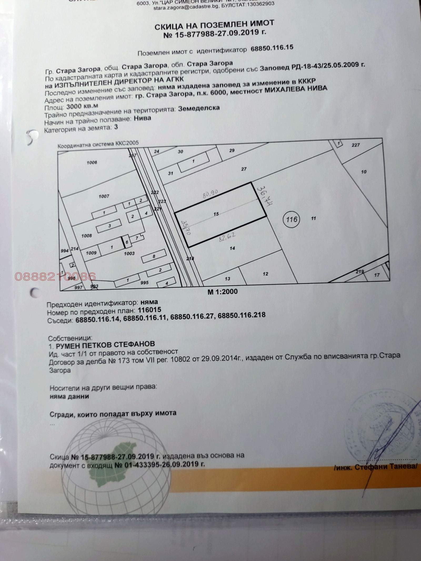 Дава под наем МЯСТО, гр. Стара Загора, Кольо Ганчев