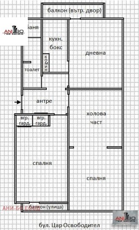 2 Schlafzimmer WINS-Tscherwen ploshtad, Warna 2