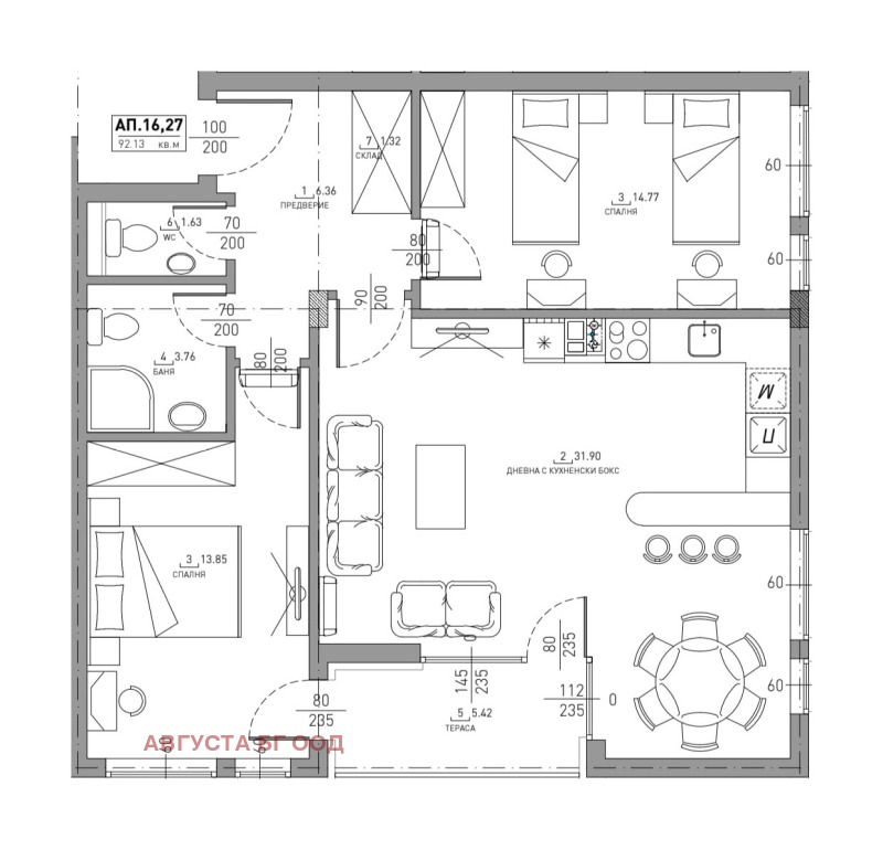 Дава под наем 3-СТАЕН, гр. София, Малинова долина, снимка 16 - Апартаменти - 53126470