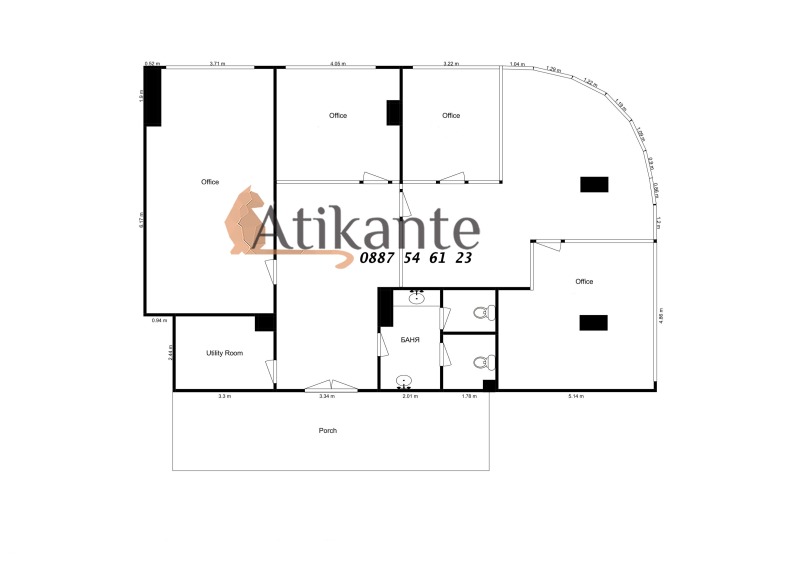 Дава под наем ОФИС, гр. София, Стрелбище, снимка 11 - Офиси - 53561791