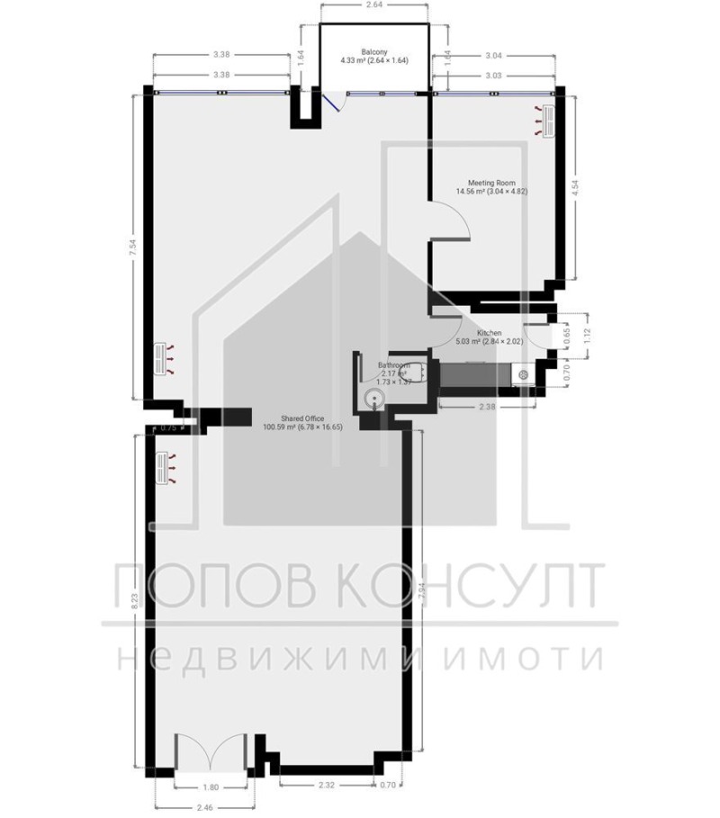 Дава под наем ОФИС, гр. Пловдив, Център, снимка 7 - Офиси - 53161930