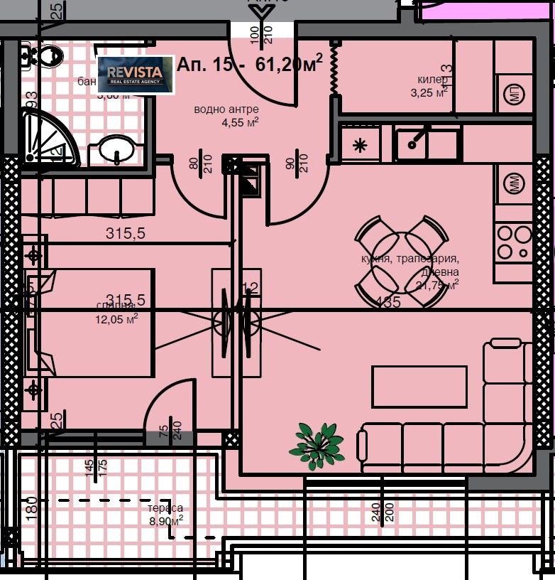 Дава под наем 2-СТАЕН, гр. Пловдив, Христо Смирненски