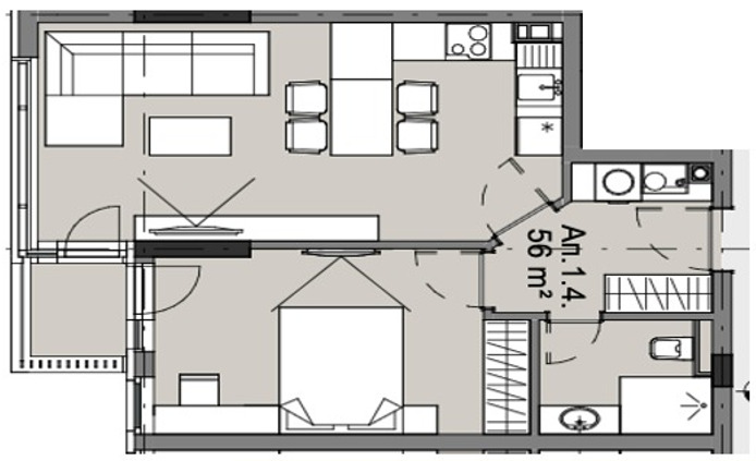 Дава под наем 3-СТАЕН, гр. София, Кръстова вада, снимка 5 - Апартаменти - 53971384