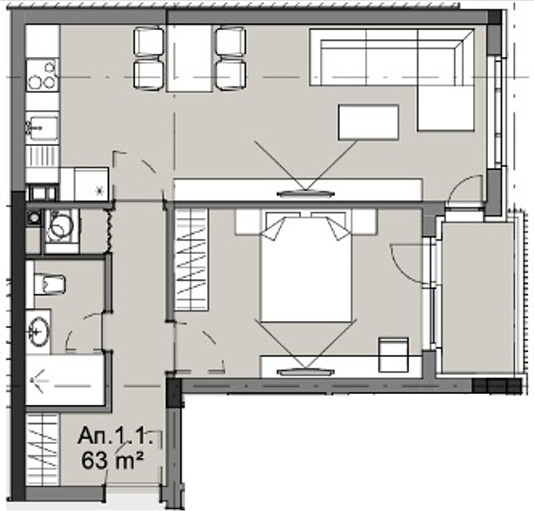 Дава под наем 3-СТАЕН, гр. София, Кръстова вада, снимка 4 - Апартаменти - 53971384