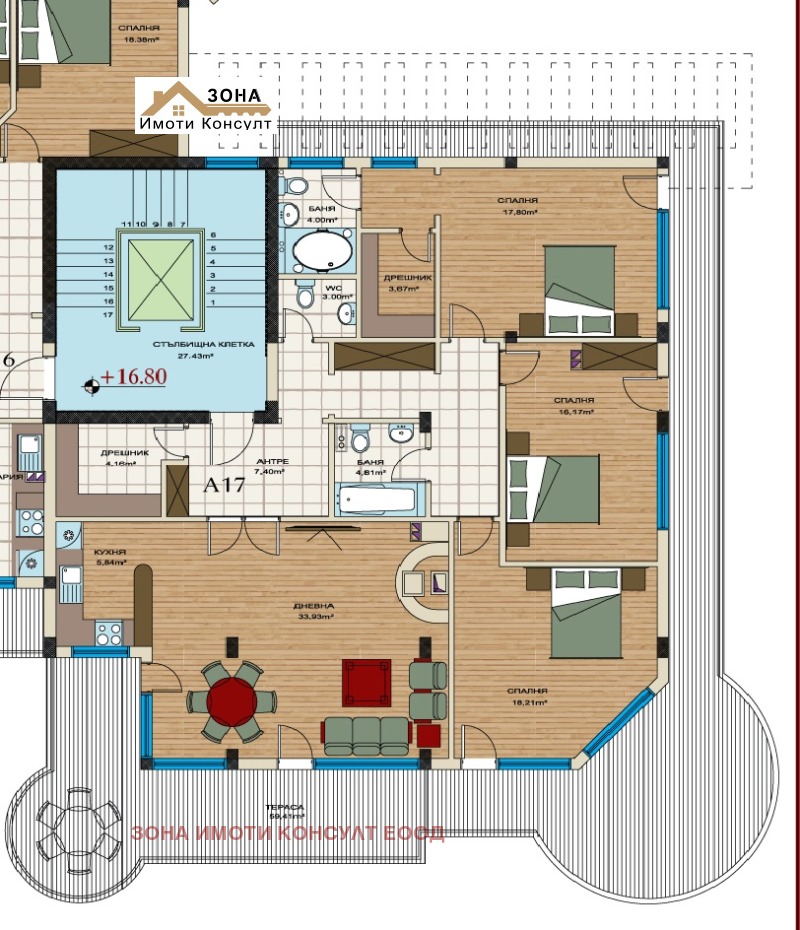 Дава под наем  4-стаен град София , Лозенец , 230 кв.м | 88939899 - изображение [17]