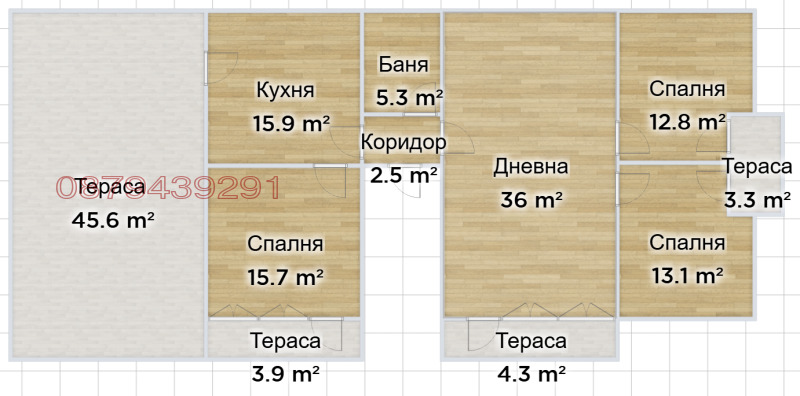 Дава под наем 4-СТАЕН, гр. Плевен, 9-ти квартал, снимка 2 - Апартаменти - 53214588