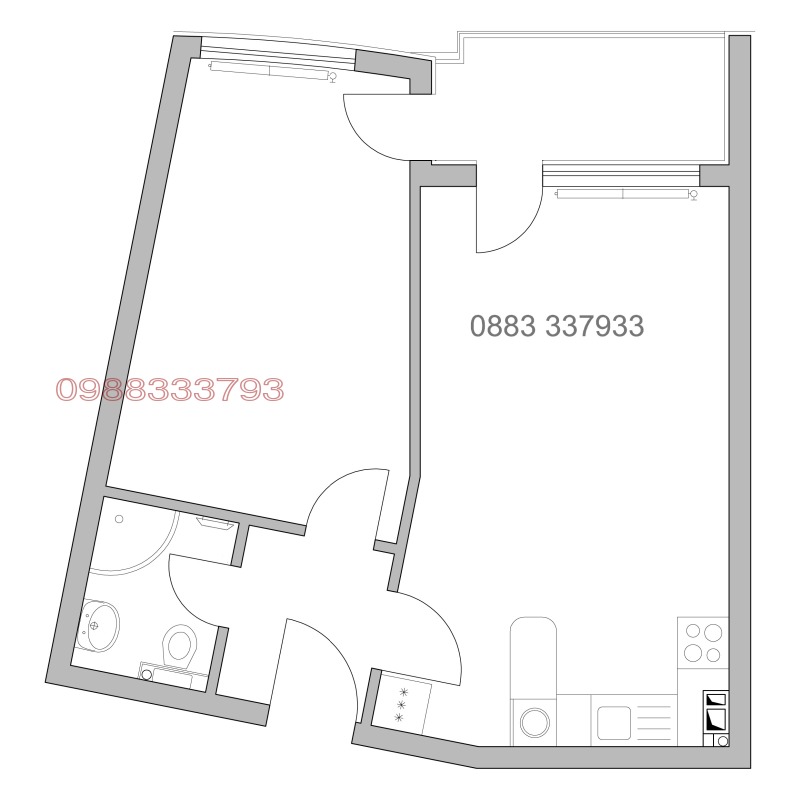 Дава под наем 2-СТАЕН, гр. София, Манастирски ливади, снимка 9 - Апартаменти - 53491662