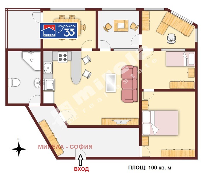 Дава под наем 3-СТАЕН, гр. София, Полигона, снимка 8 - Апартаменти - 53496121