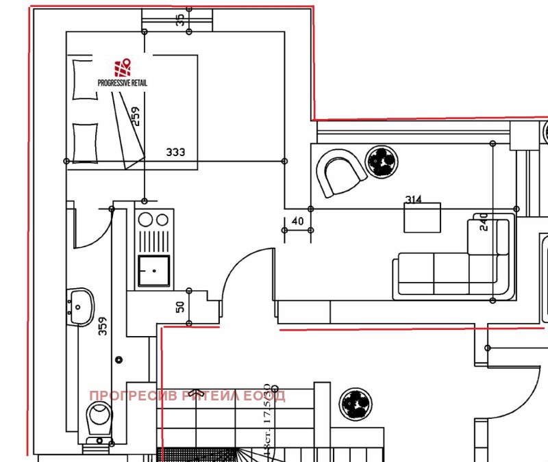 Дава под Наем ОФИС в град София, Докторски паметник - 30 кв.м / 800 € » 1 564.66 лв., ПРОГРЕСИВ РИТЕЙЛ ЕООД