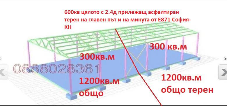 Дава под наем СКЛАД, гр. Кюстендил, Промишлена зона - Изток, снимка 2 - Складове - 52783184