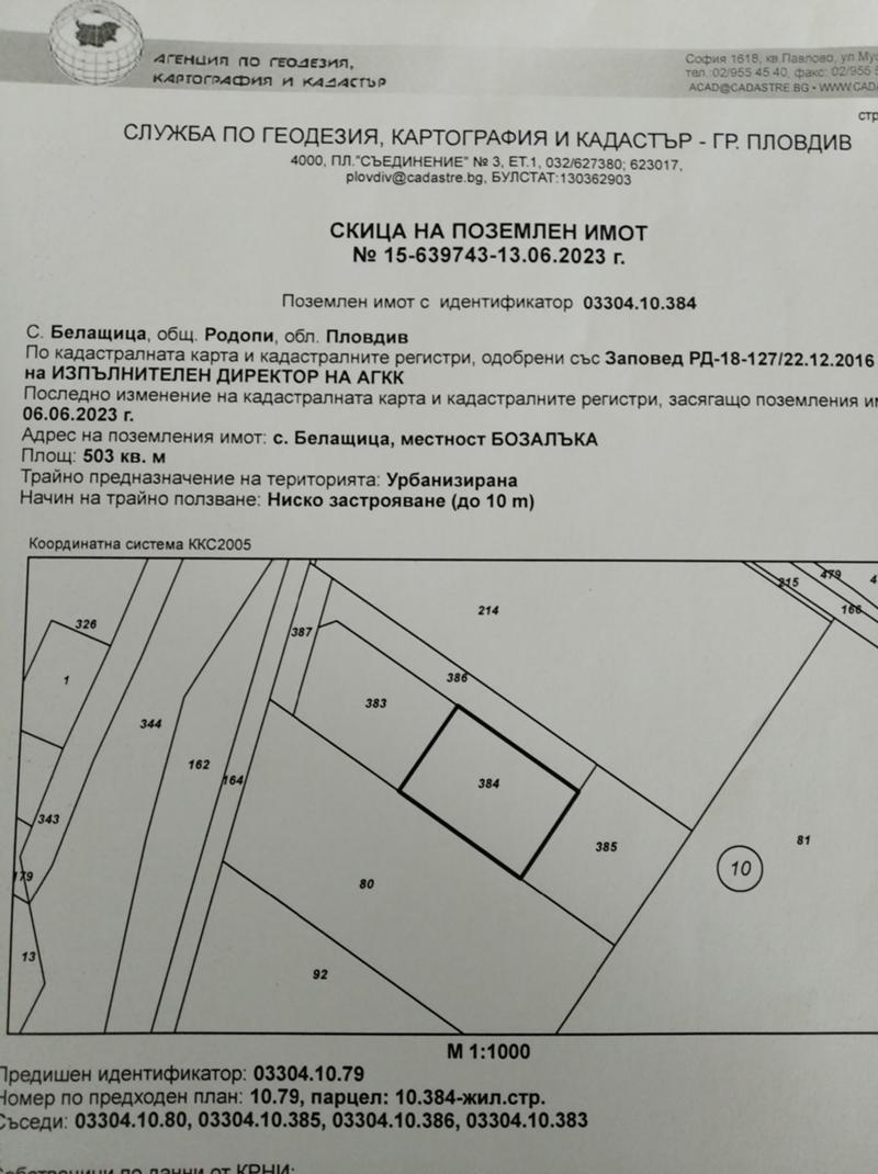 Продава  Парцел област Пловдив , с. Белащица , Бозалъка, 621 кв.м | 53538720 - изображение [4]